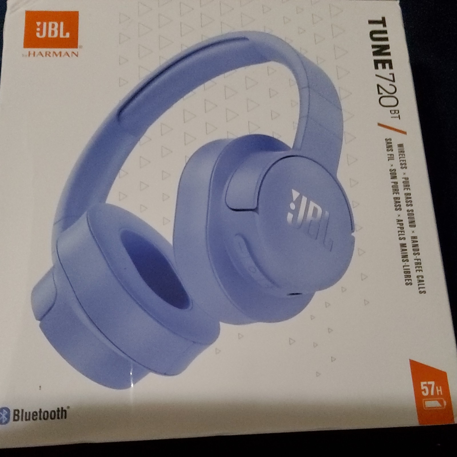 JBL Tune 720BT Bluetooth Wireless On-Ear Headphones USB-C Blue/White/Black