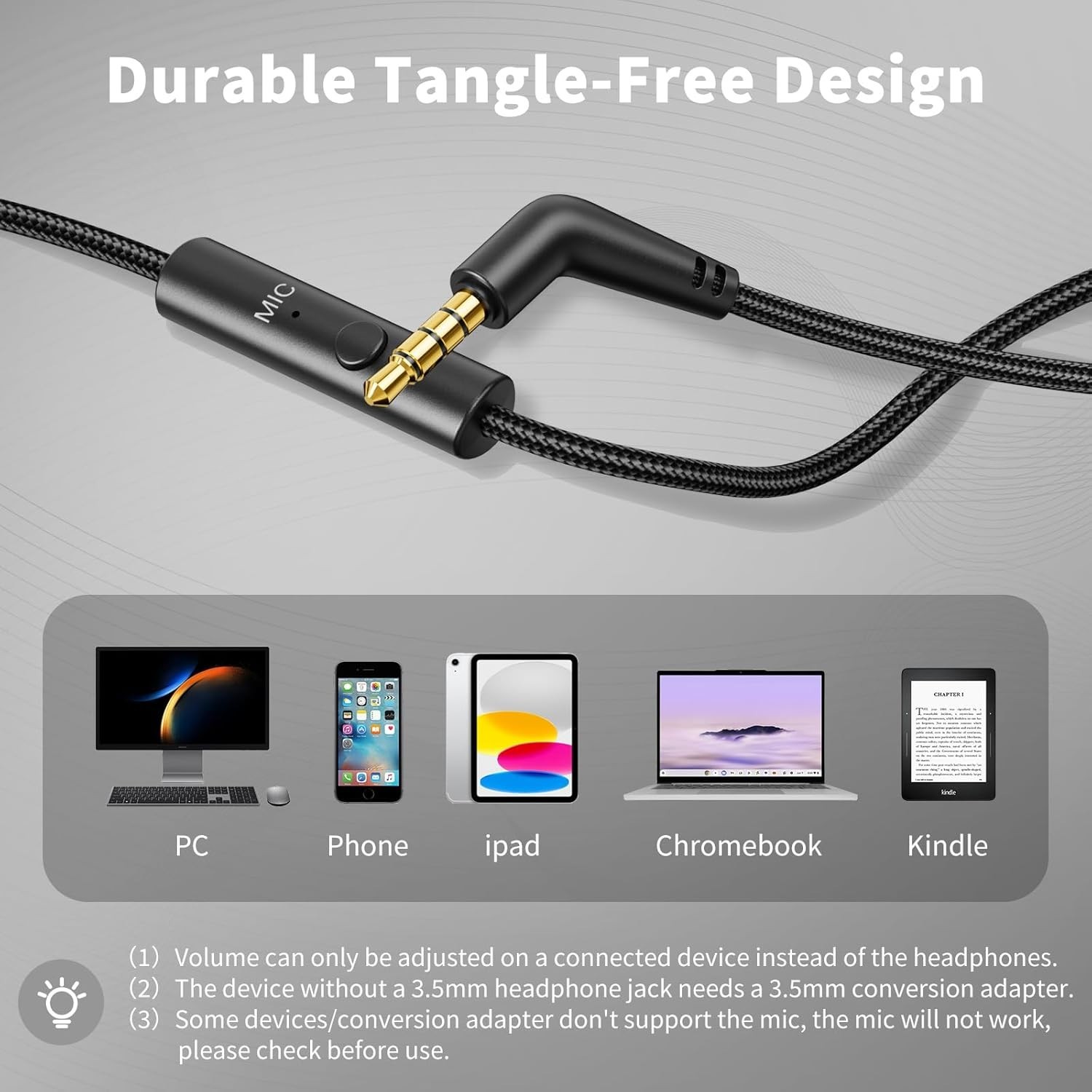 Lightweight Over-Ear Wired Headphones with Mic for Clear Calls & Music Listening