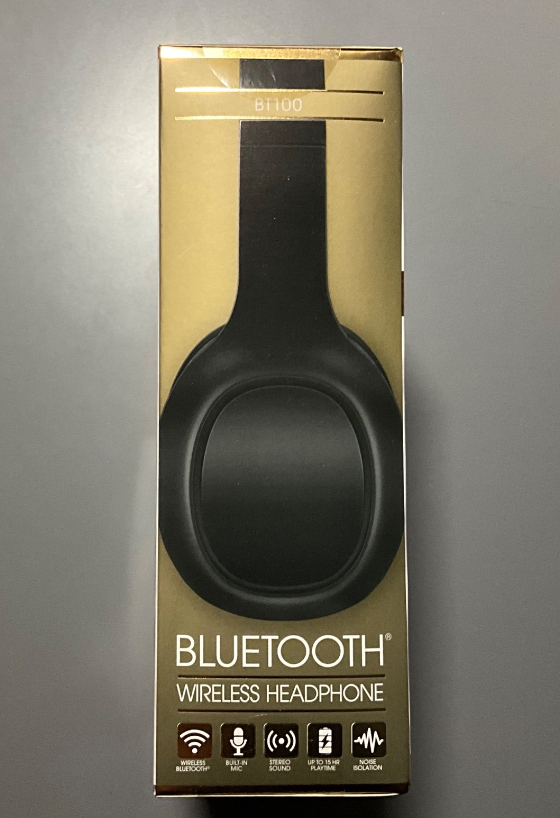 Sentry Bluetooth Wireless Headphone BT100 Black New Sealed. Untested. 8 Hours