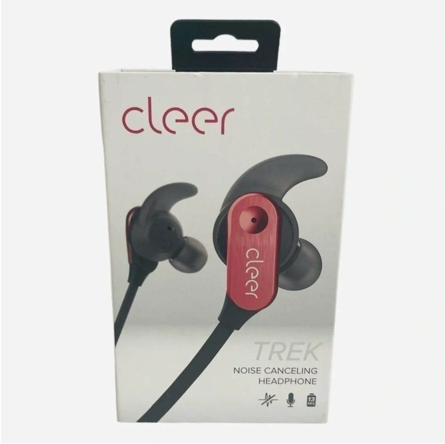 Cleer Trek Active Noise Canceling In-Ear Headphones Red 12mm Driver NIB