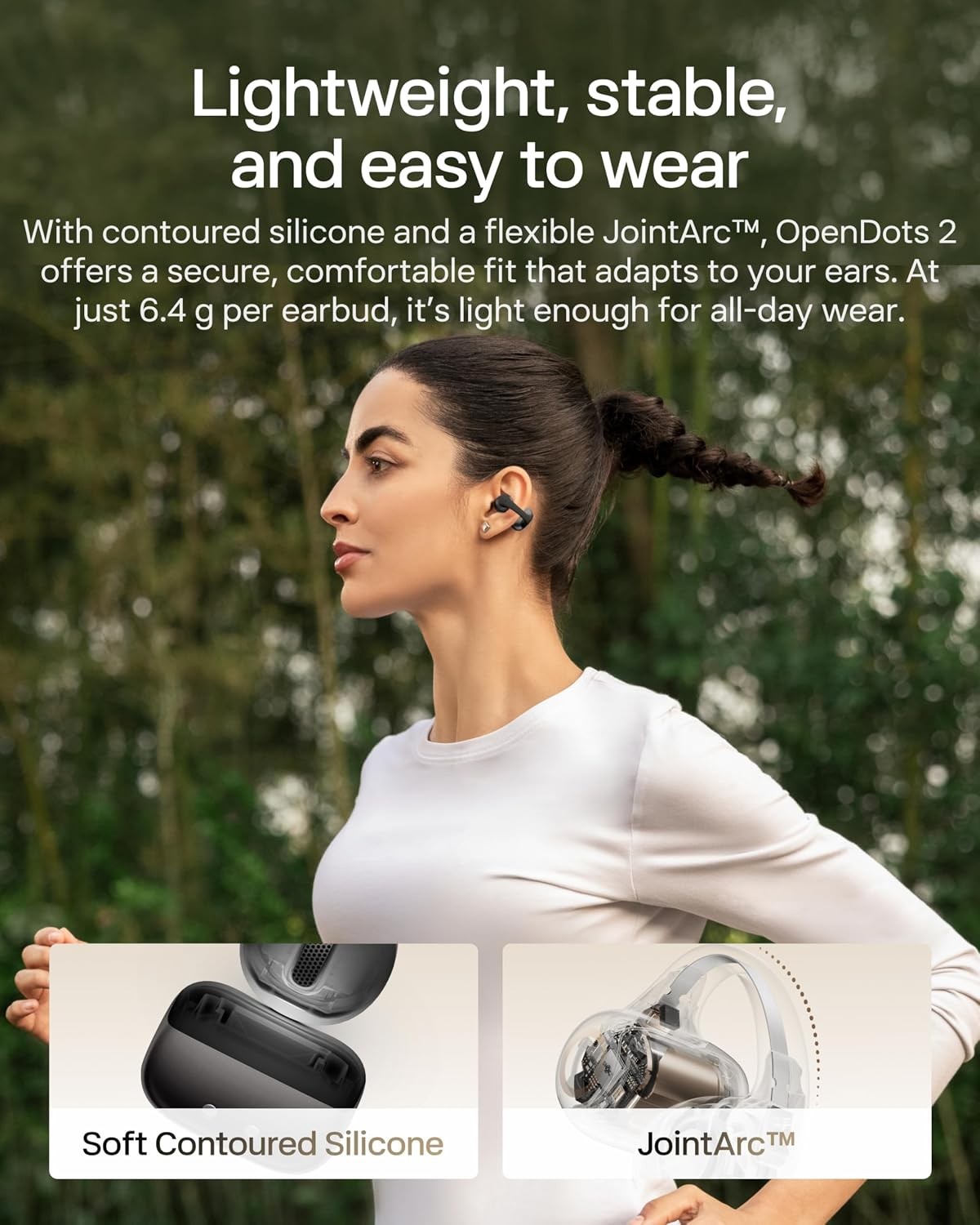 Open-Ear Clip-On Earbuds with Upgraded Dolby Audio 3-Mic Clear