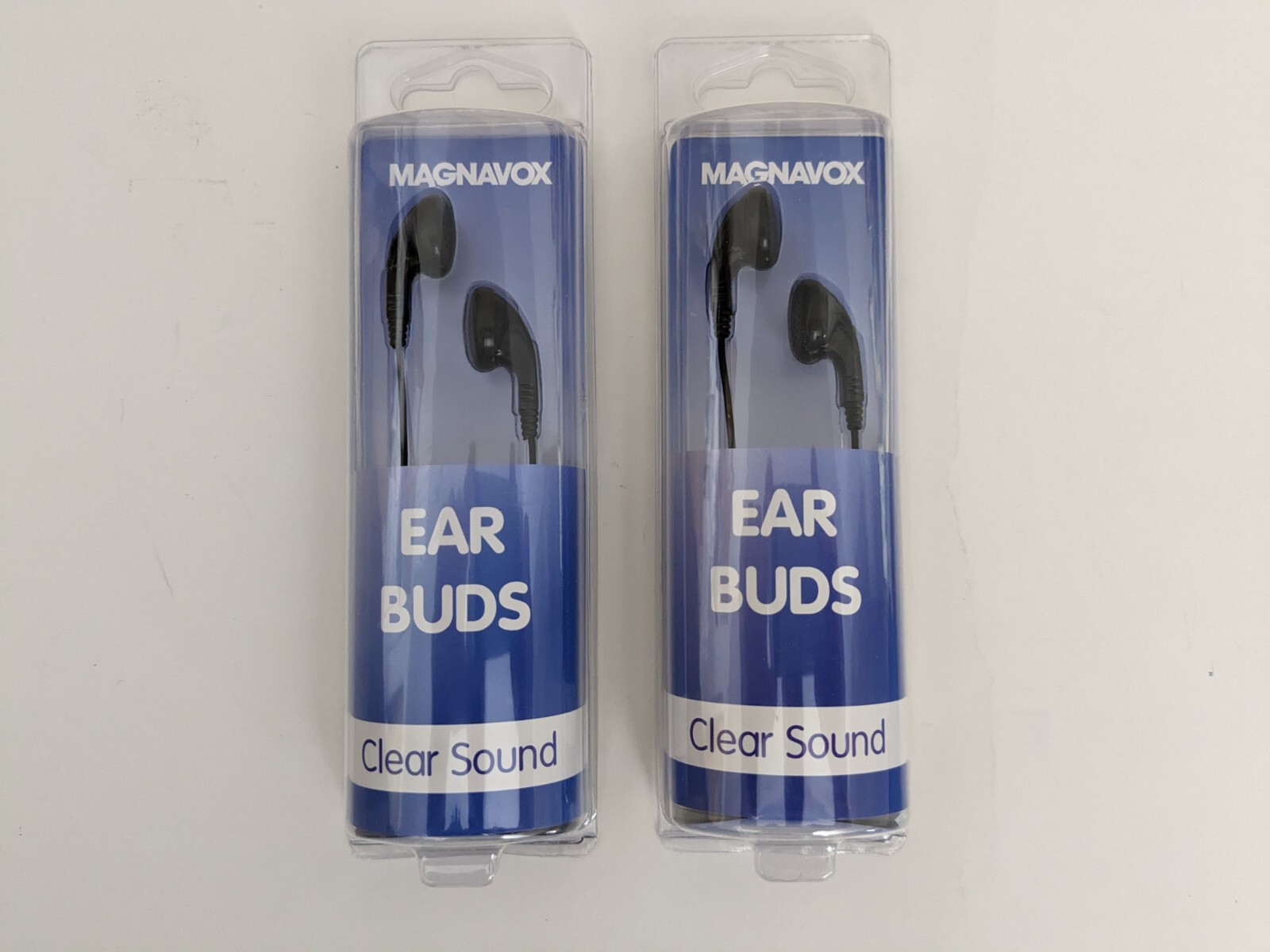 Magnavox MHP4804BK Clear Sound Digital Stereo 13MM Earbuds Black ( 2 Pack )