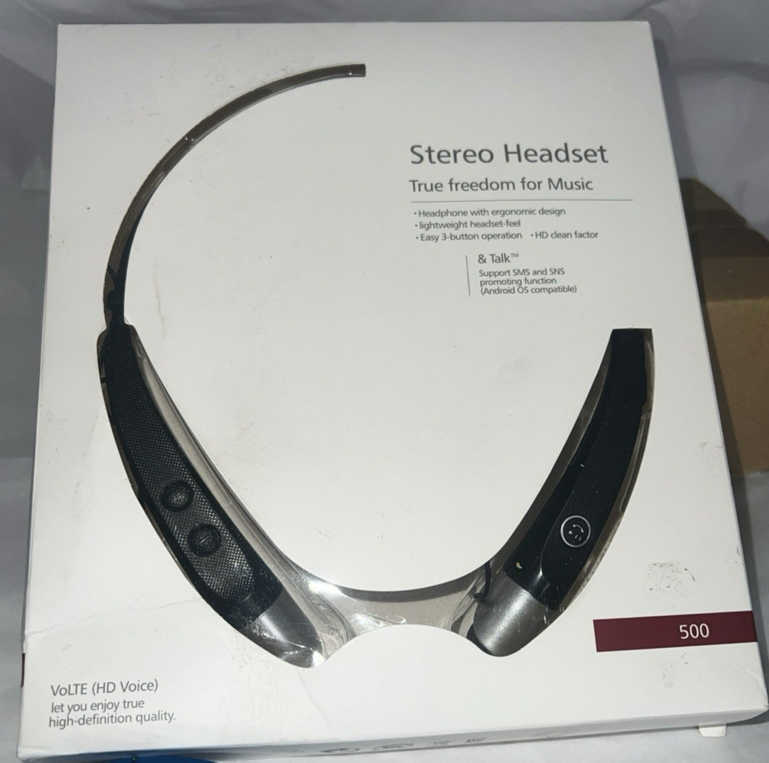 Stereo Headset True Freedom For Music VoLTE HD Voice 500 & Talk NIB Black