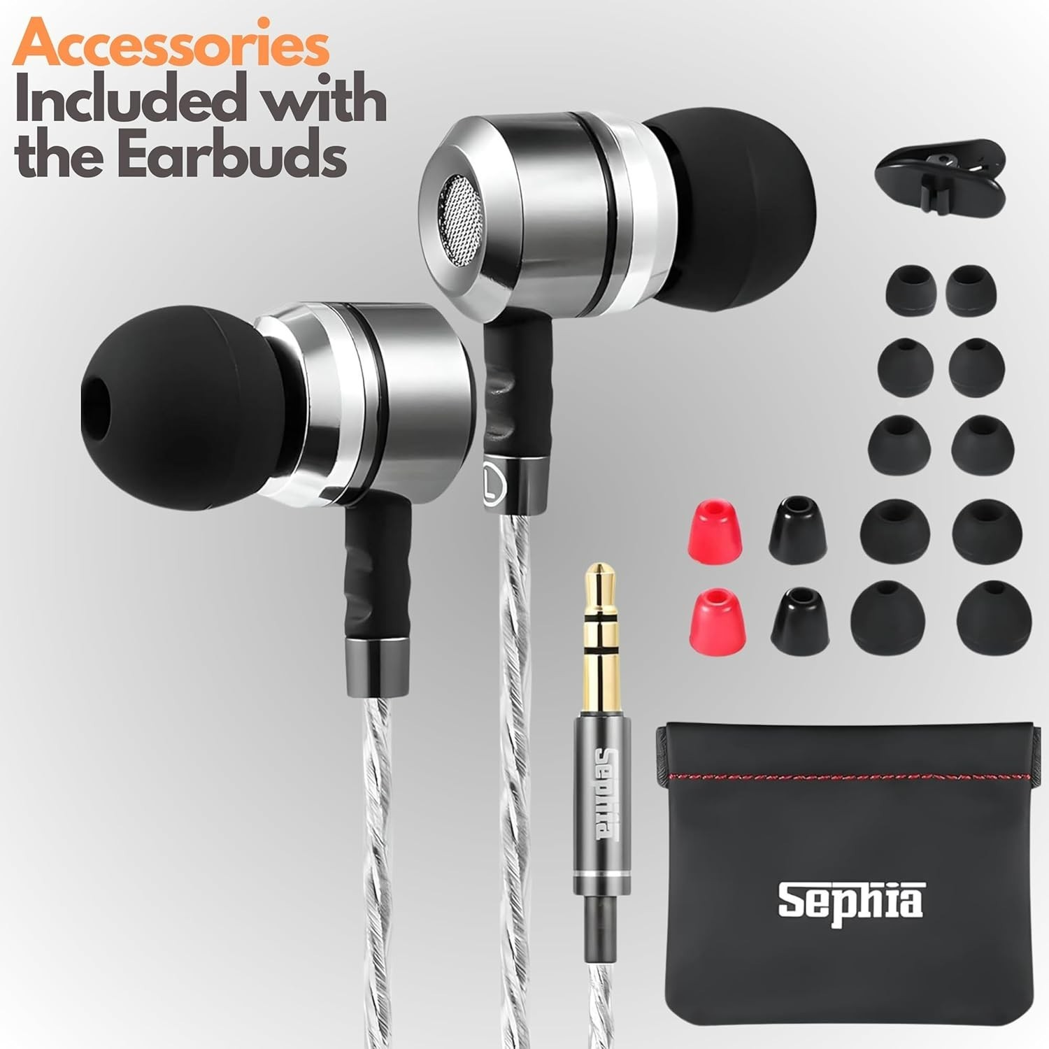 SP3060 Wired Headphones, HD Bass Driven Audio, Lightweight Aluminum Wired in …