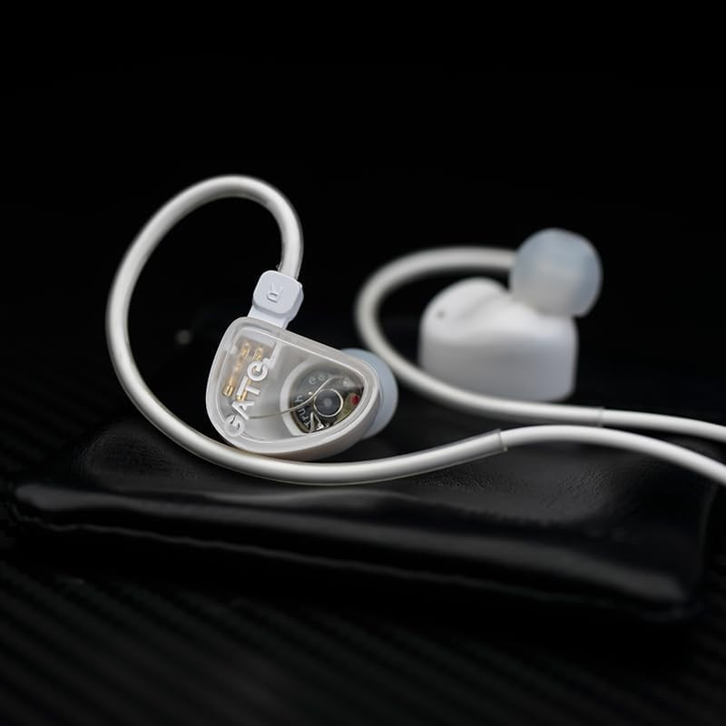 GATE Dynamic Driver In-Ear Headphone 3.5Mm Interchangeable Cable (White, No Mic)