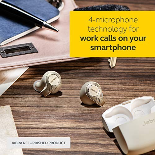Jabra Elite 65t True Wireless Earbud Headphones – Beige/Gold