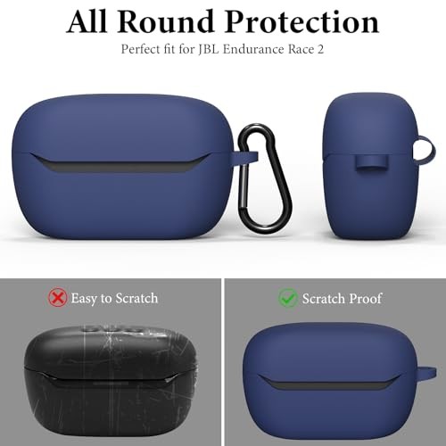 Silicone Case Cover Compatible with JBL Endurance Race 2 True Wireless