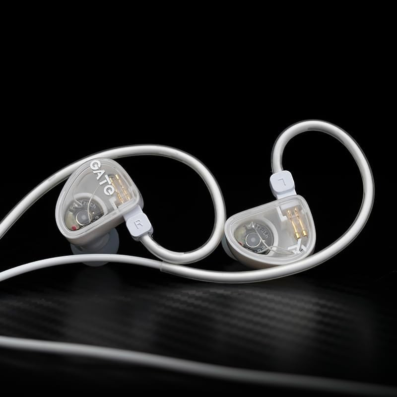 GATE Dynamic Driver In-Ear Headphone 3.5Mm Interchangeable Cable (White, No Mic)