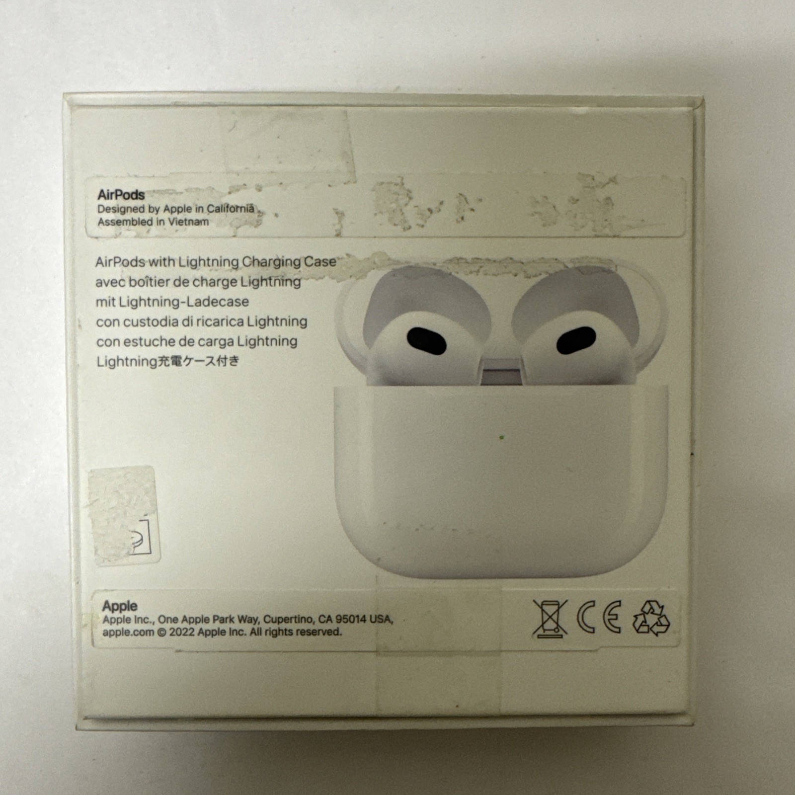 Apple AirPods (3rd Generation) with Lightning Charging Case, White, MPNY3LL/A