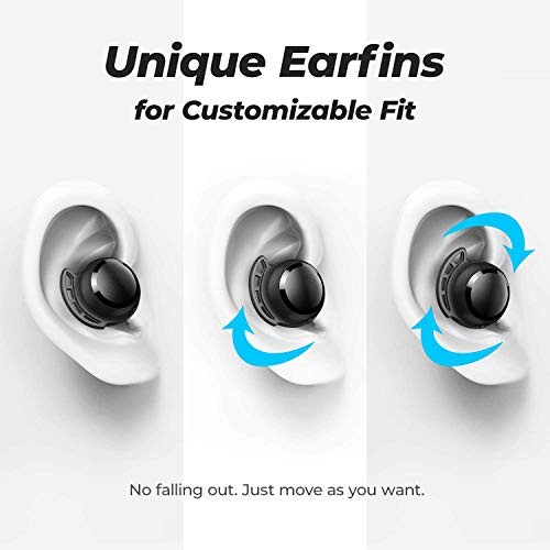 Wireless Earbuds, 100H Playtime Bluetooth 5.0 IPX8 Waterproof small Black