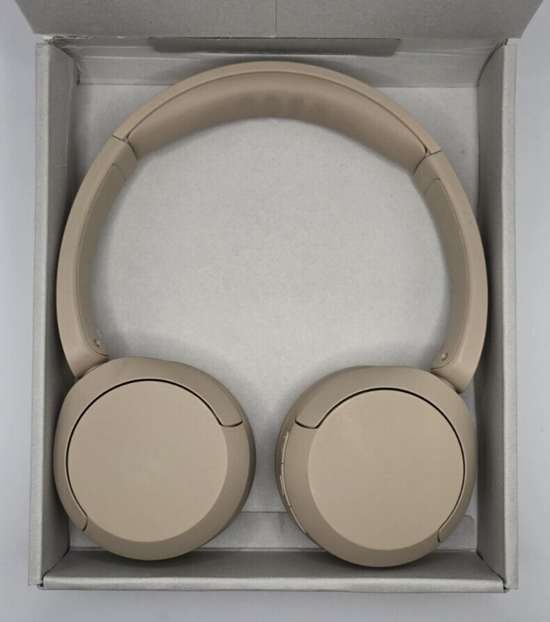 Sony WH-CH520 Over Ear Wireless Bluetooth Headphones Beige – Used