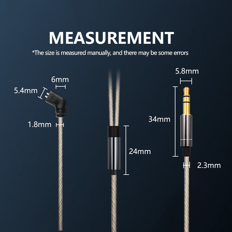 6N Occ Cable For QDC SIMGOT Weston TINHIFI AK TRN CCA KBEAR KZ In Ear Earphones