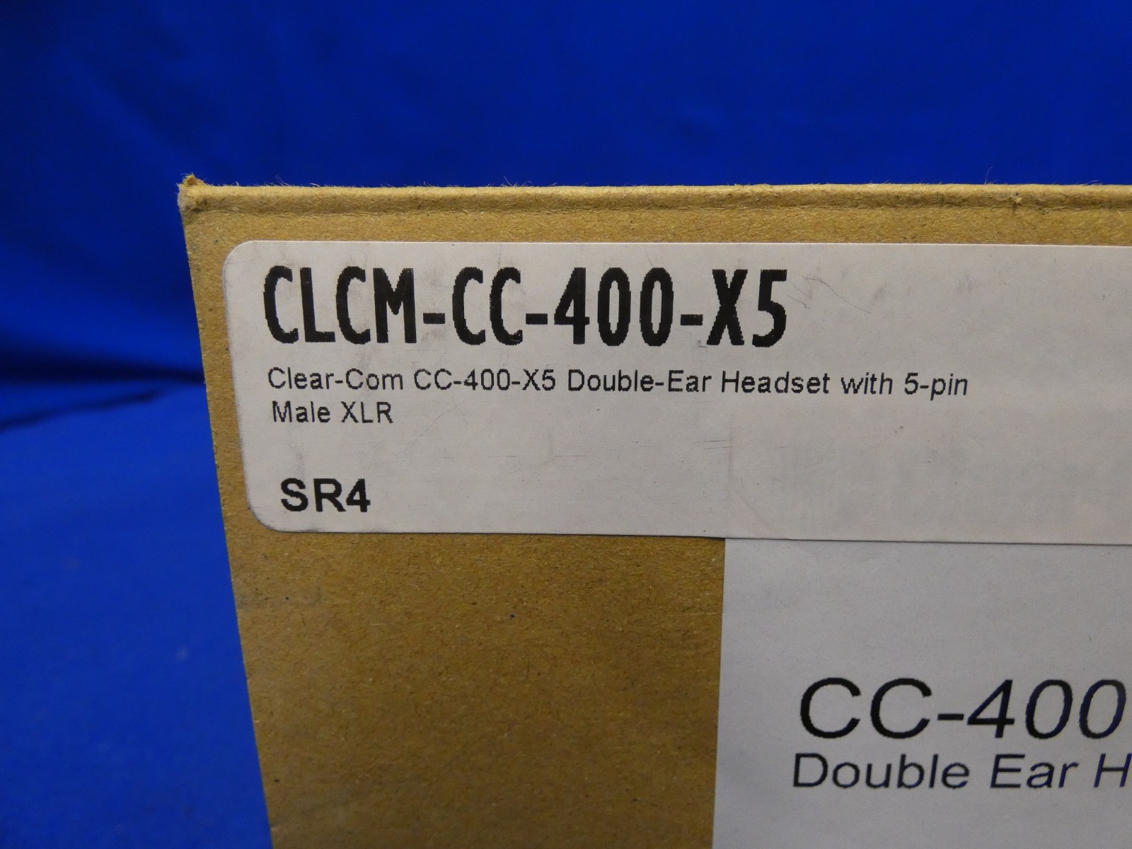 Clear-Com CC-400-X5 Double Ear Headset XLR 5M (New-Open Box) 5-Pin Male