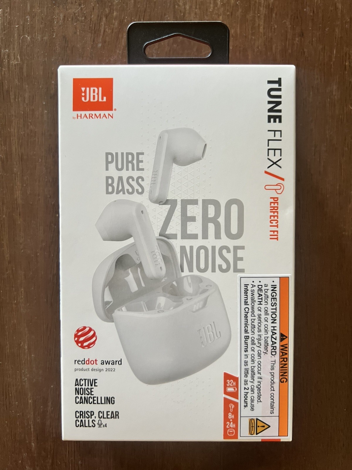 Brand New JBL Tune Flex Pure Bass Wireless Zero Noise Cancelling Earbuds – White