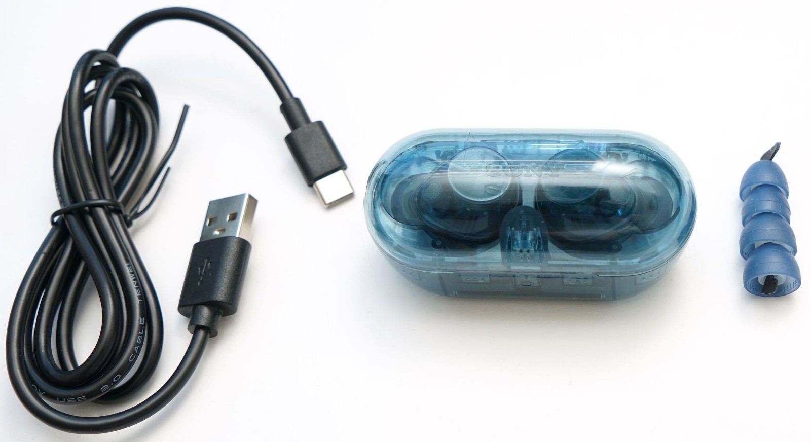 Sony WF-C710N/L Earbuds Truly Wireless Bluetooth Noise Canceling Glass Blue