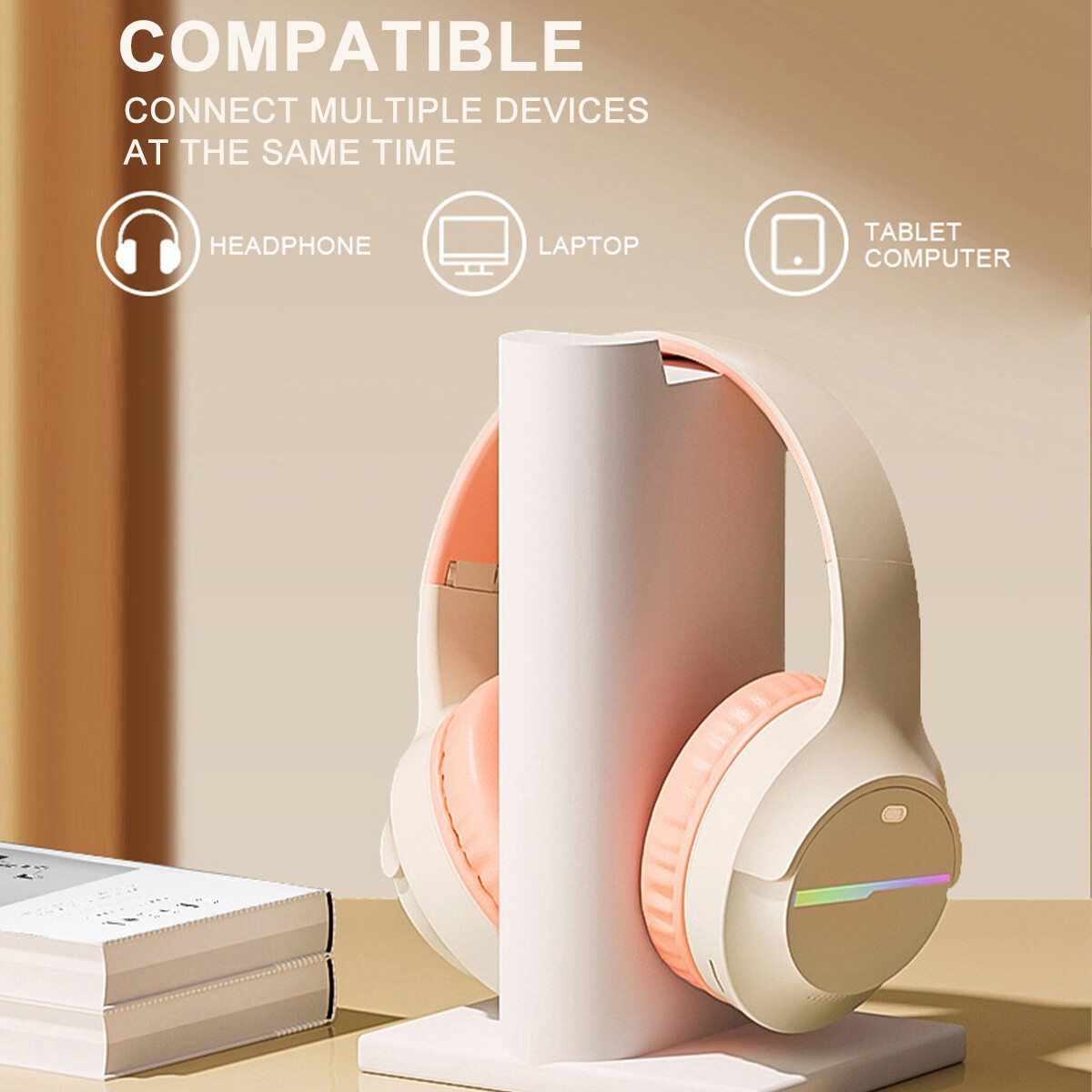 Wireless Headphones Bluetooth Noise Cancelling Stereo Earphones Over Ear Headset