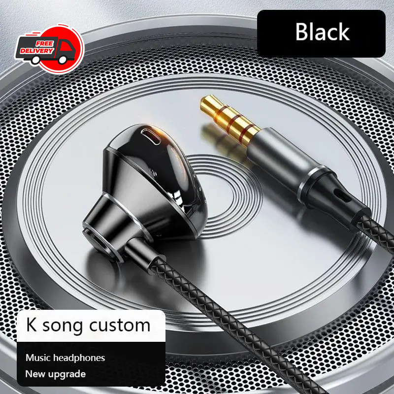 9D Bass Stereo Type-C 3.5mm Wired Earphones With Mic For iPhone 16 15 Samsung