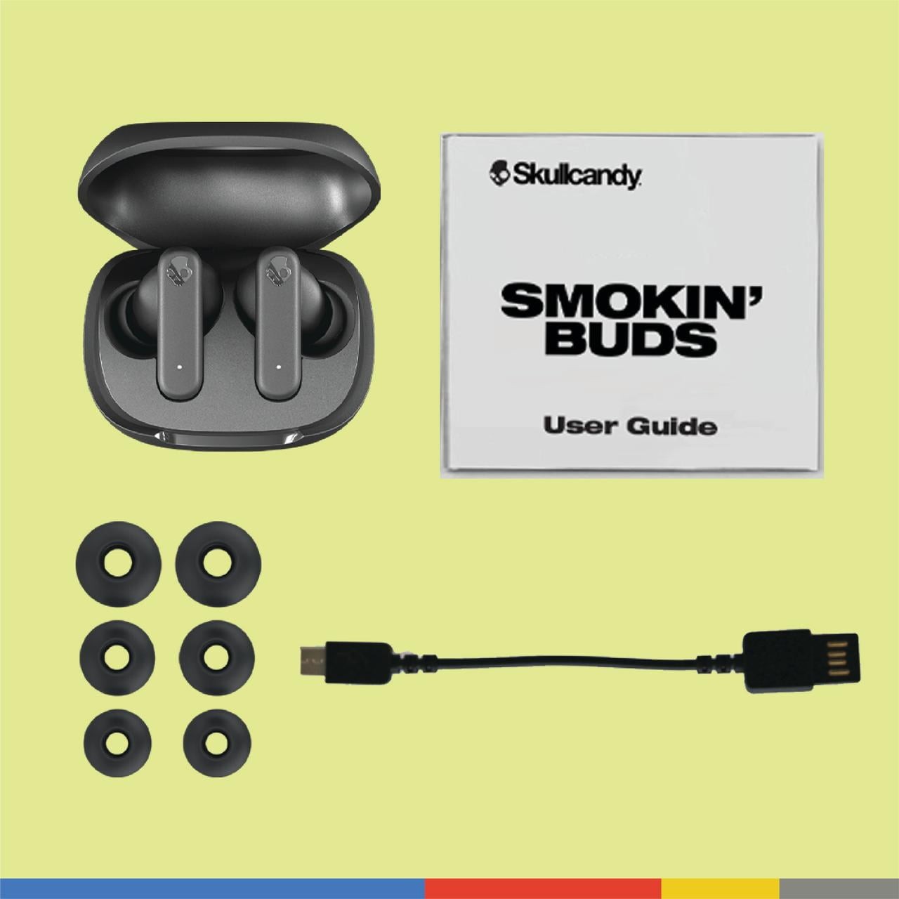 Skullcandy Smokin’ Buds XT True Wireless in-Ear Earbuds, Black