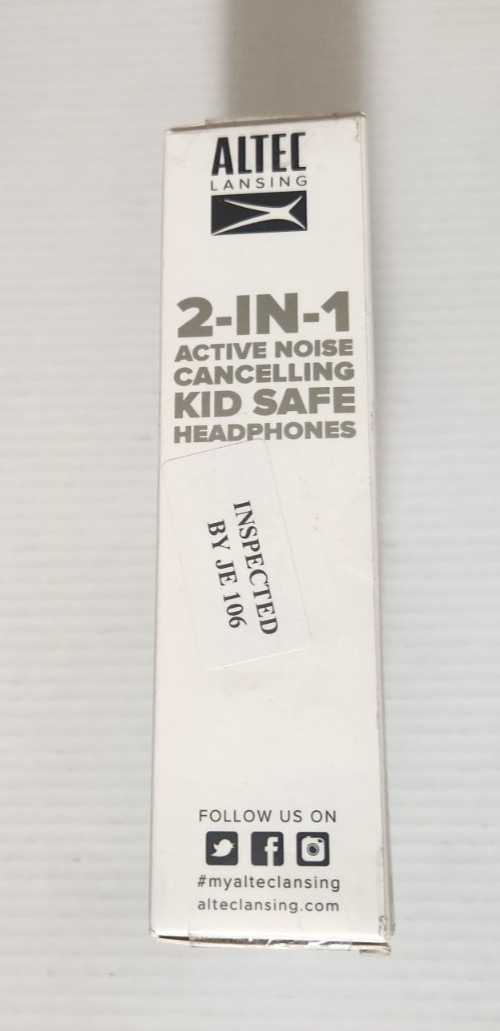 Altec Lansing 2 In 1 Active Noise Cancelling Kid Safe Headphones Blue