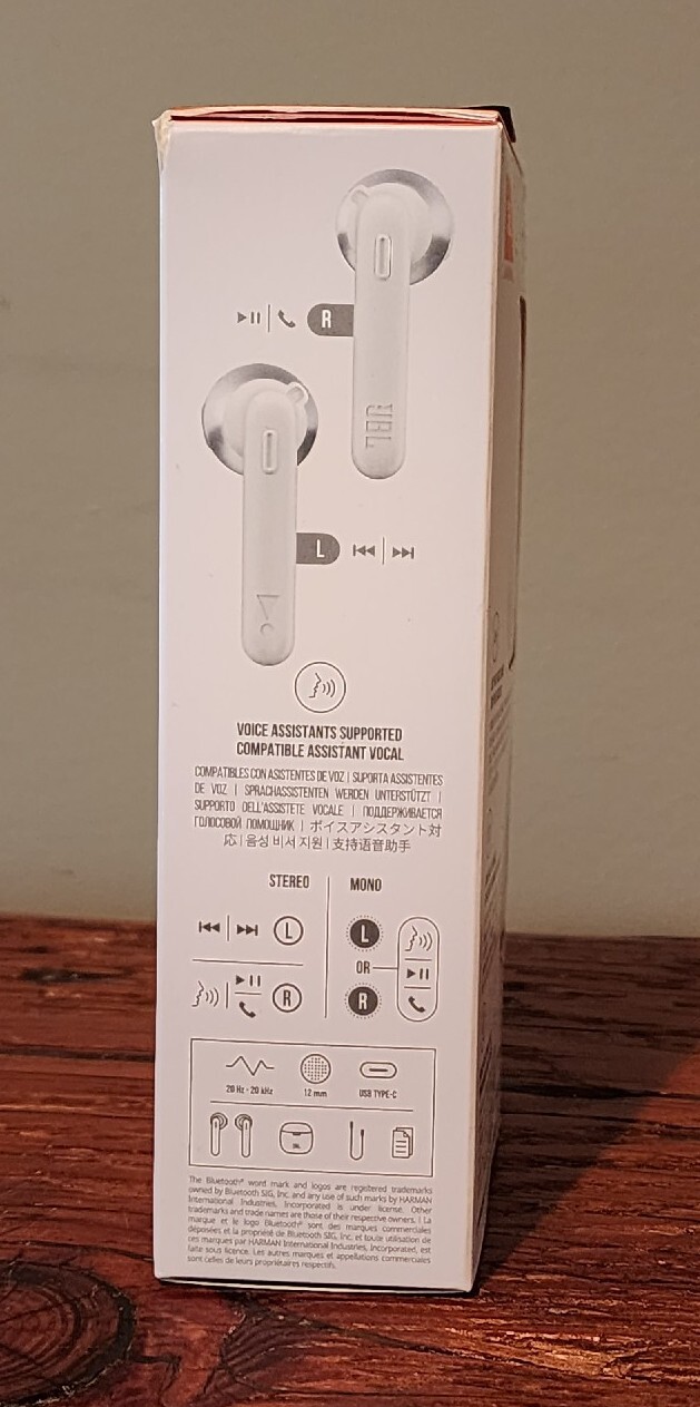 JBL Tune 225TWS Wireless Headphones – White (JBLT225TWSWHTAM)