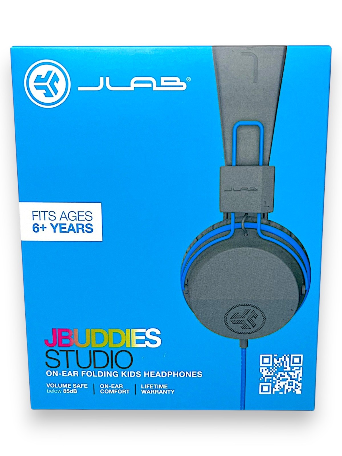 JLab – JBuddies Studio On-Ear Kids Wired Headphones – Gray/Blue J Lab Buddies