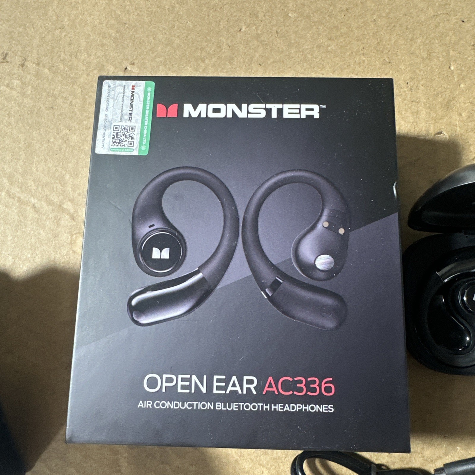 Monster Open Ear AC336 Headphones, Bluetooth 6.0 Wireless Earbuds Audio- Used