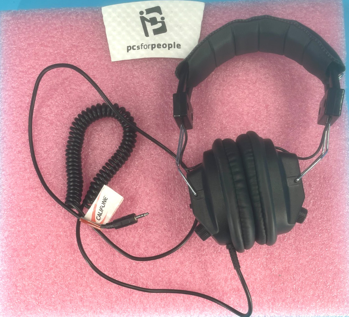 Califone 3068AV Noise reducing Mono Headphone with 3.5 mm Plug & Adapter, Black