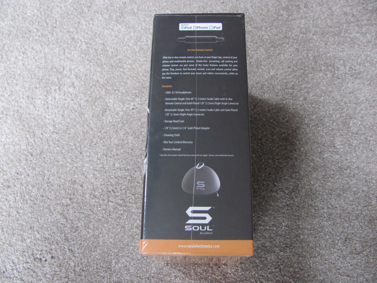 SOUL by Ludacris SL150CB Pro High-Definition On-Ear Headphones w/ in-line Remote