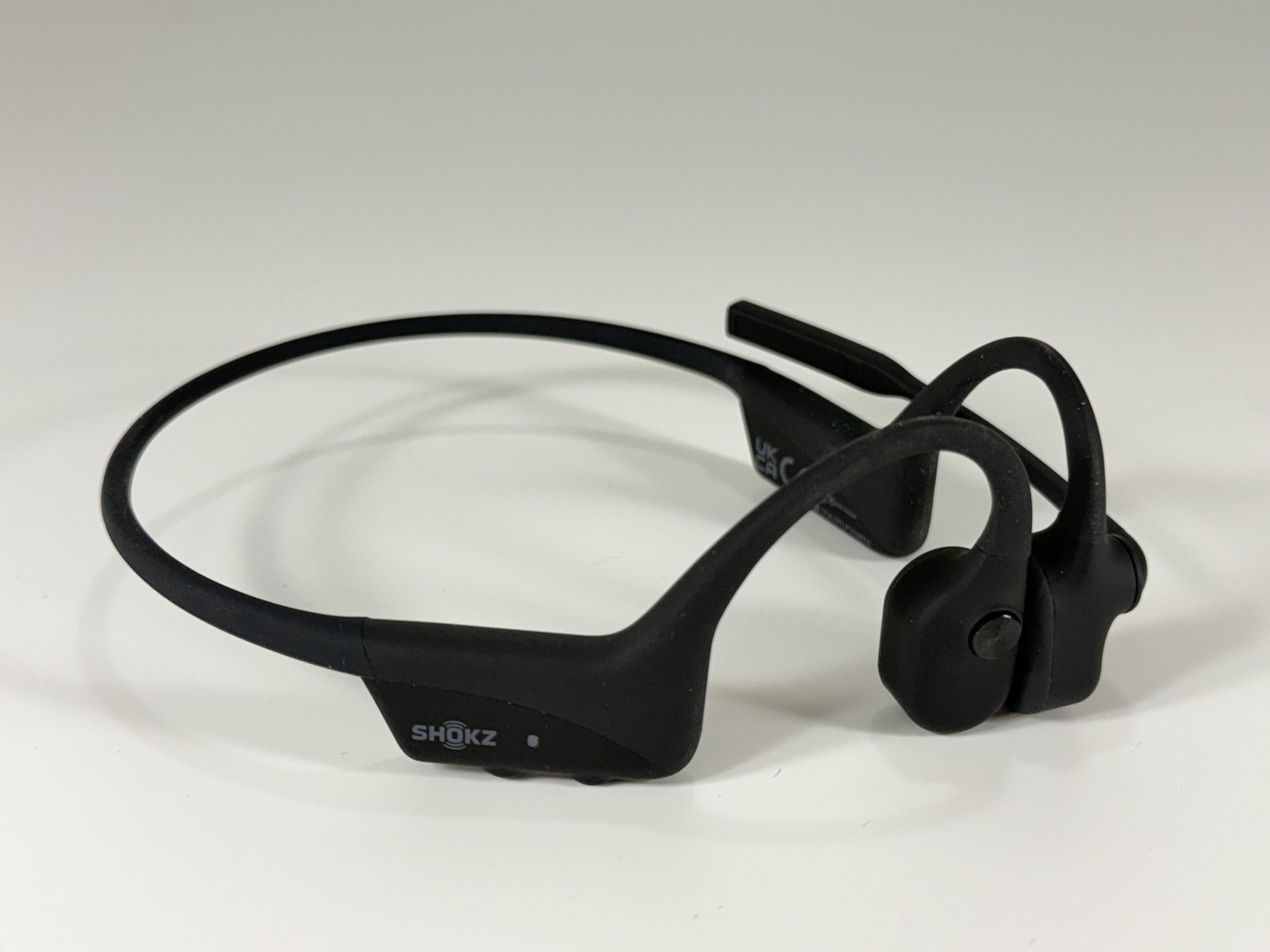 SHOKZ OPENCOMM Bone Conduction Bluetooth Headset with Boom Mic – Working