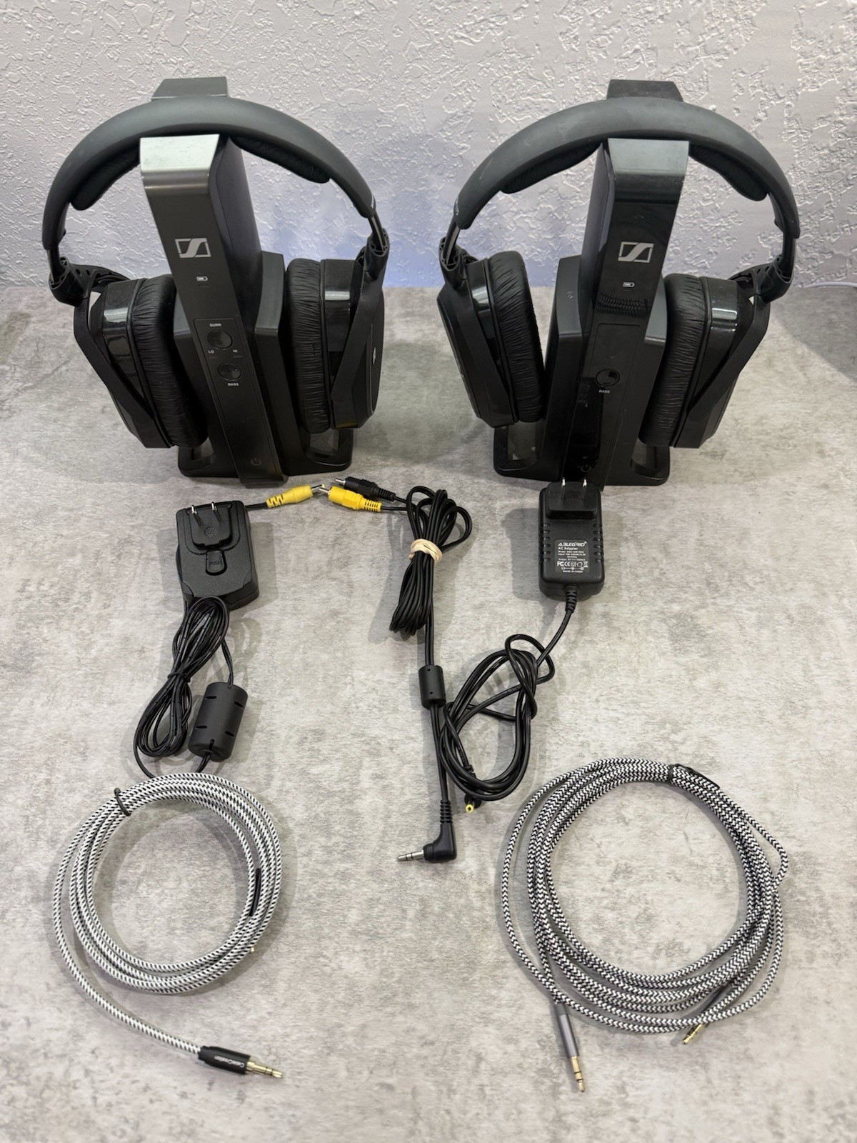 Sennheiser 2-HDR 175 RF Wireless Headphone & System Stand TR 175 & TR 165 +Cable