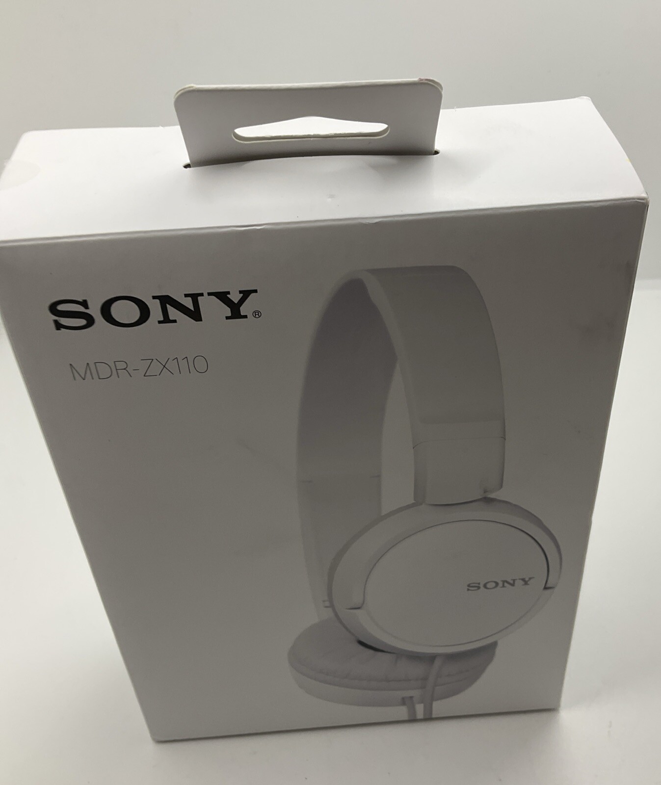 Sony ZX Series Wired On-Ear Headphones, White MDR-ZX110 Airplane Headphones