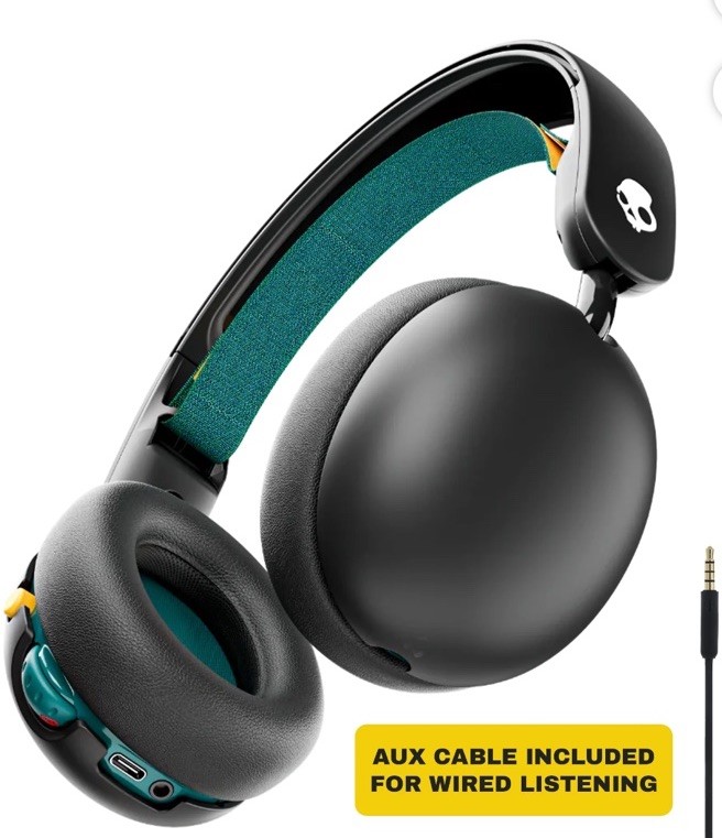 Skullcandy Grom XT Bluetooth Wireless Headphones in Black