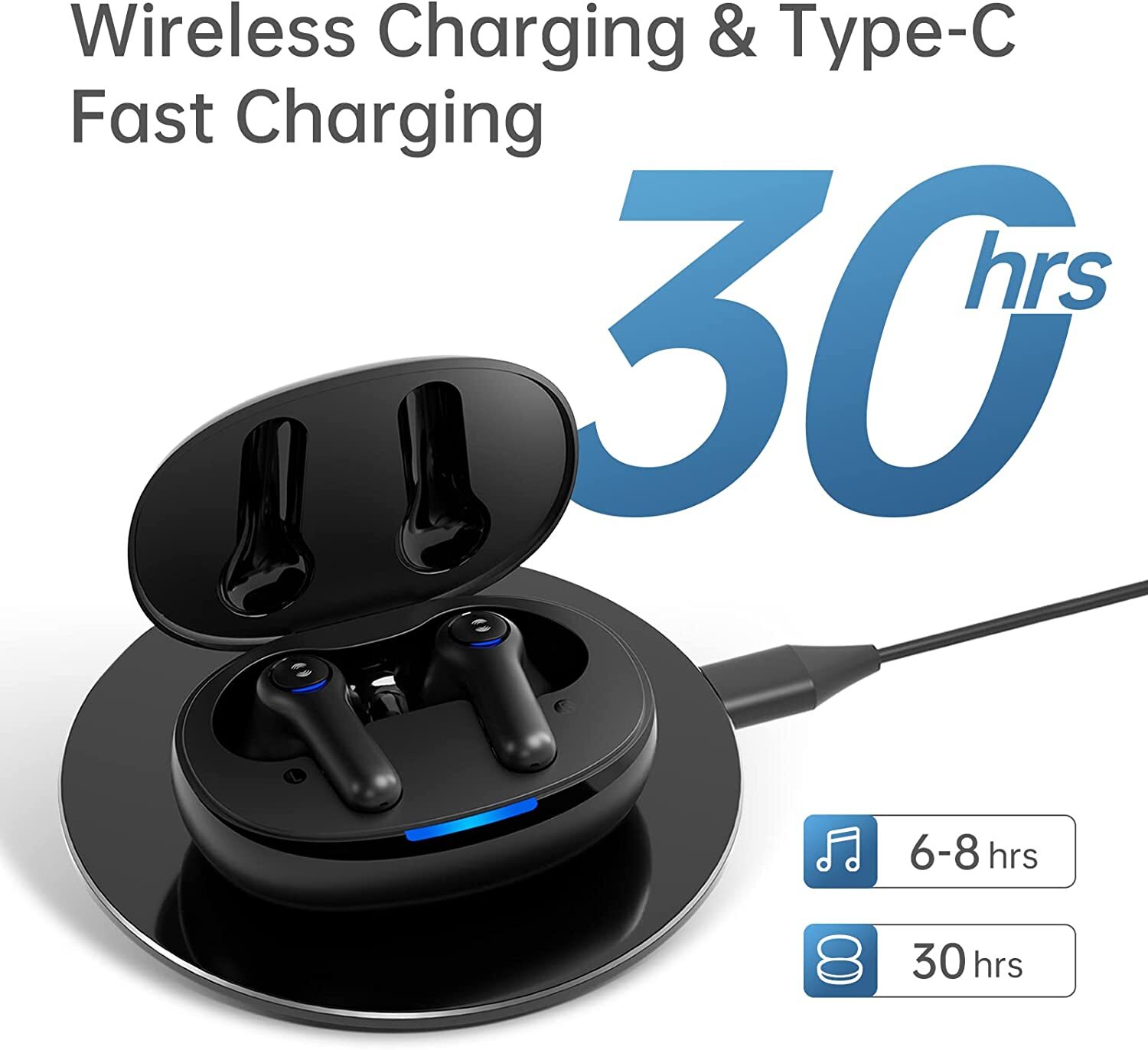 2024 Bluetooth 5.1 Noise Cancelling Earbuds Wireless Sport Earphones Mic Builtin