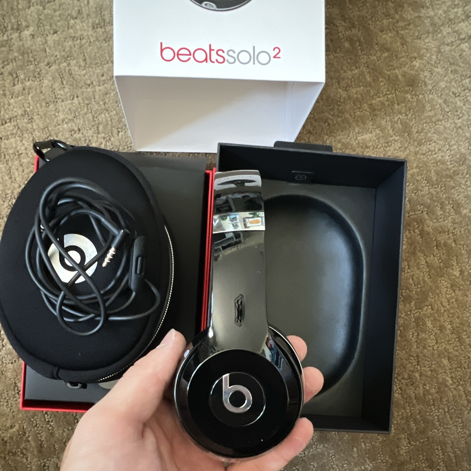 Beats by Dr. Dre Solo2 Luxe On-Ear Wired 3.5mm Headphones Black (Original Box)