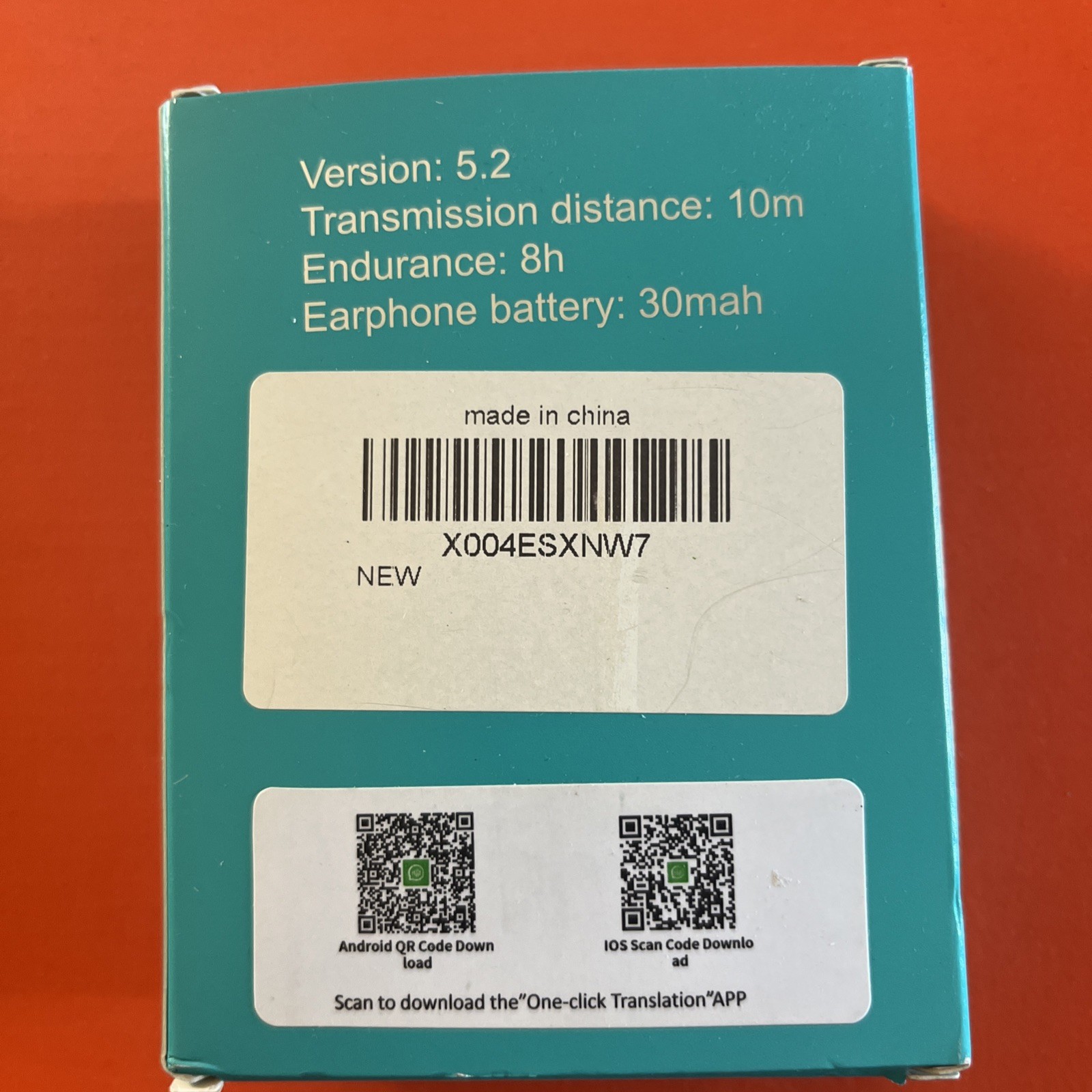 Smart Wireless translating Earbuds Vers:5.2 Distance 10m-Endurance 8h-batt 30mah