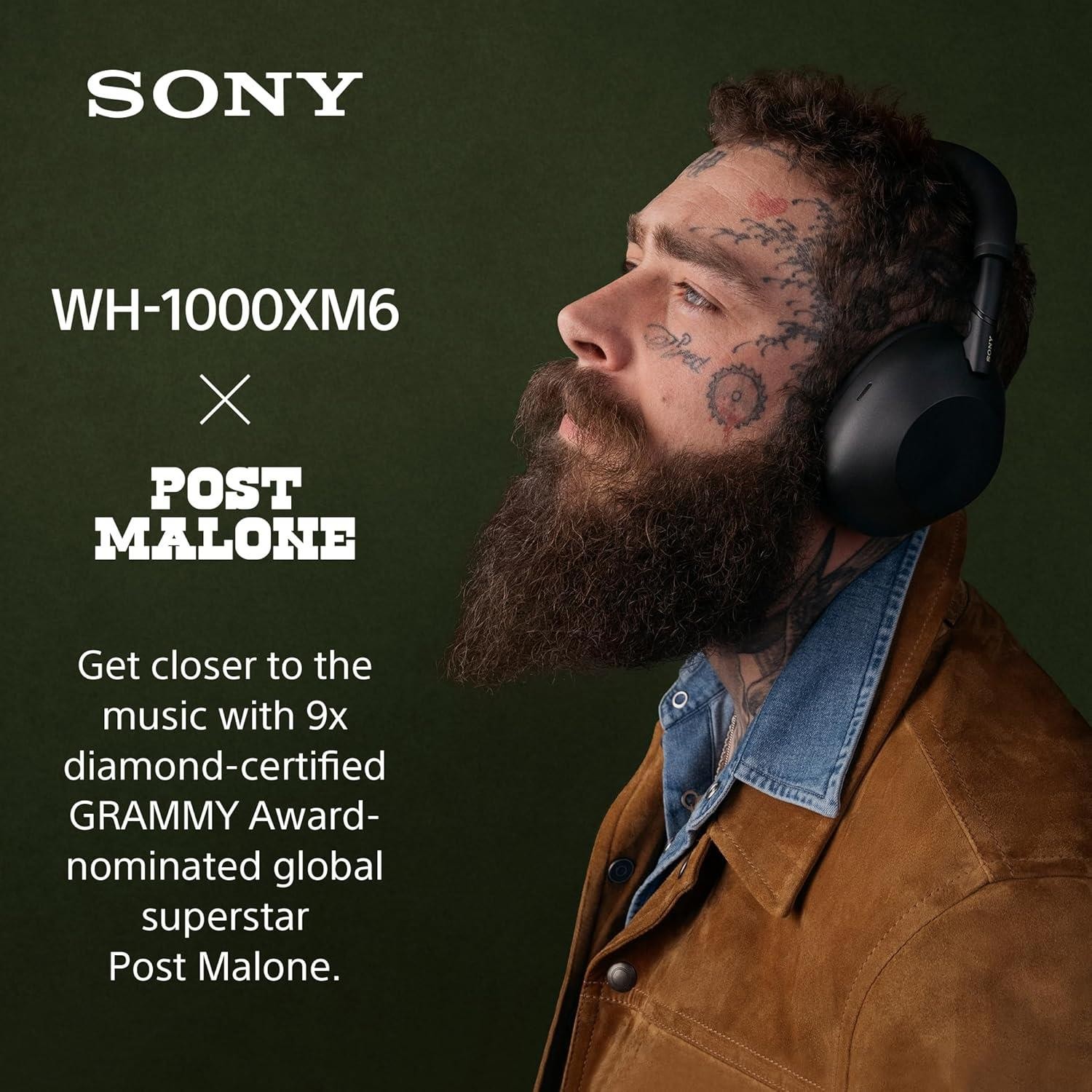 Sony WH-1000XM6 Wireless Noise-Canceling Headphones Platinum Silver Excellent