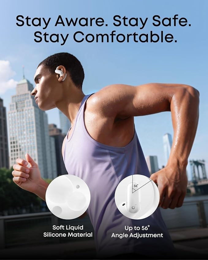 Soundcore AeroFit 2 Pro by Anker, Open-Ear Semi-in-Ear Active Noise Cancellation