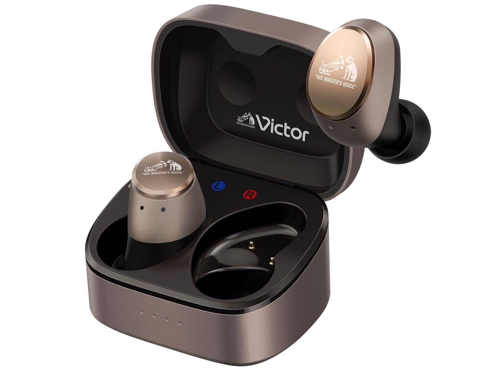 JVC Kenwood HA-FX550T-N Bluetooth 5.3 Wireless Earbuds Noise Cancelling Bronze