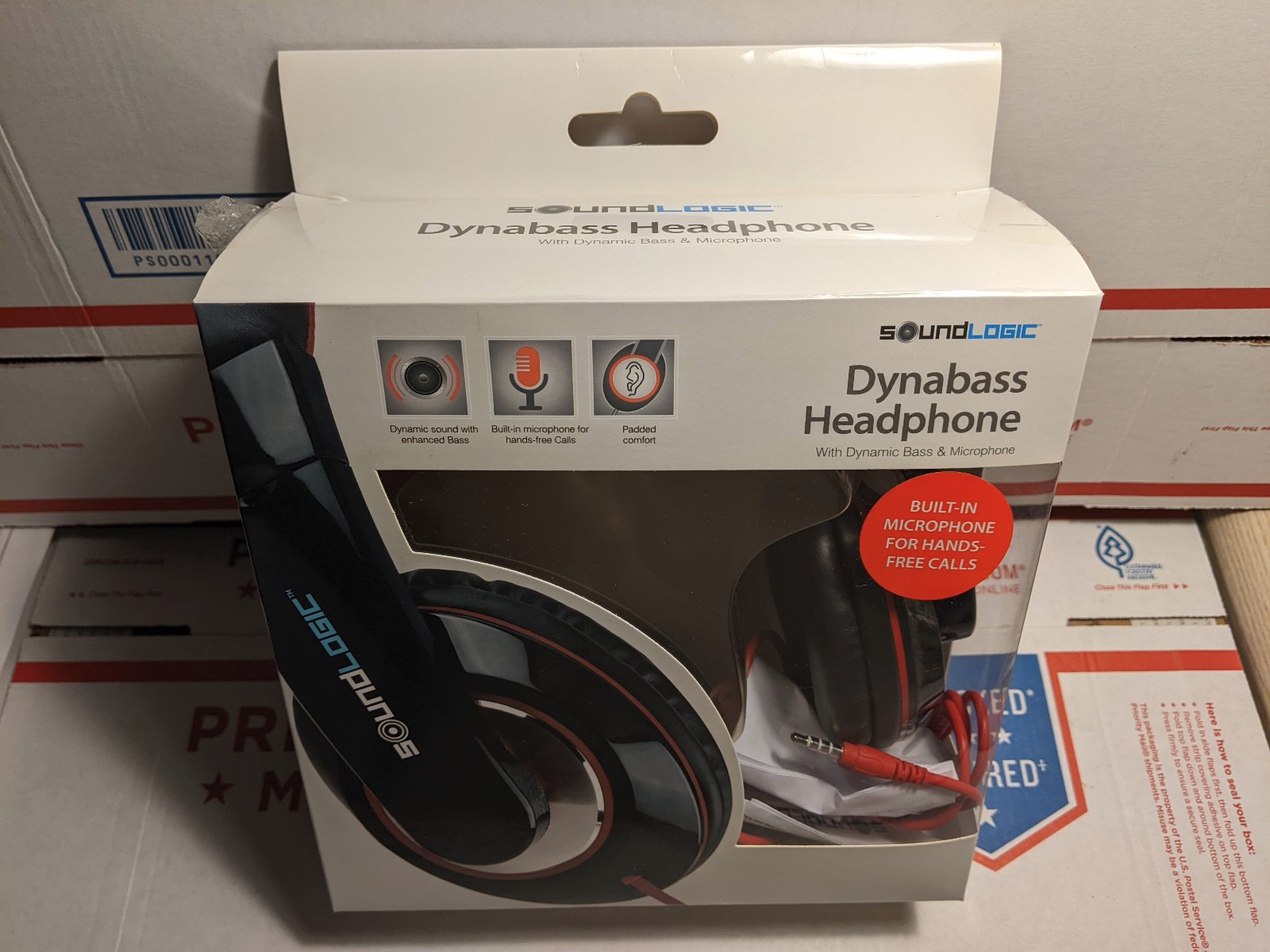 SoundLogic DHM-12/5704 Dynabass Headphone with Microphone