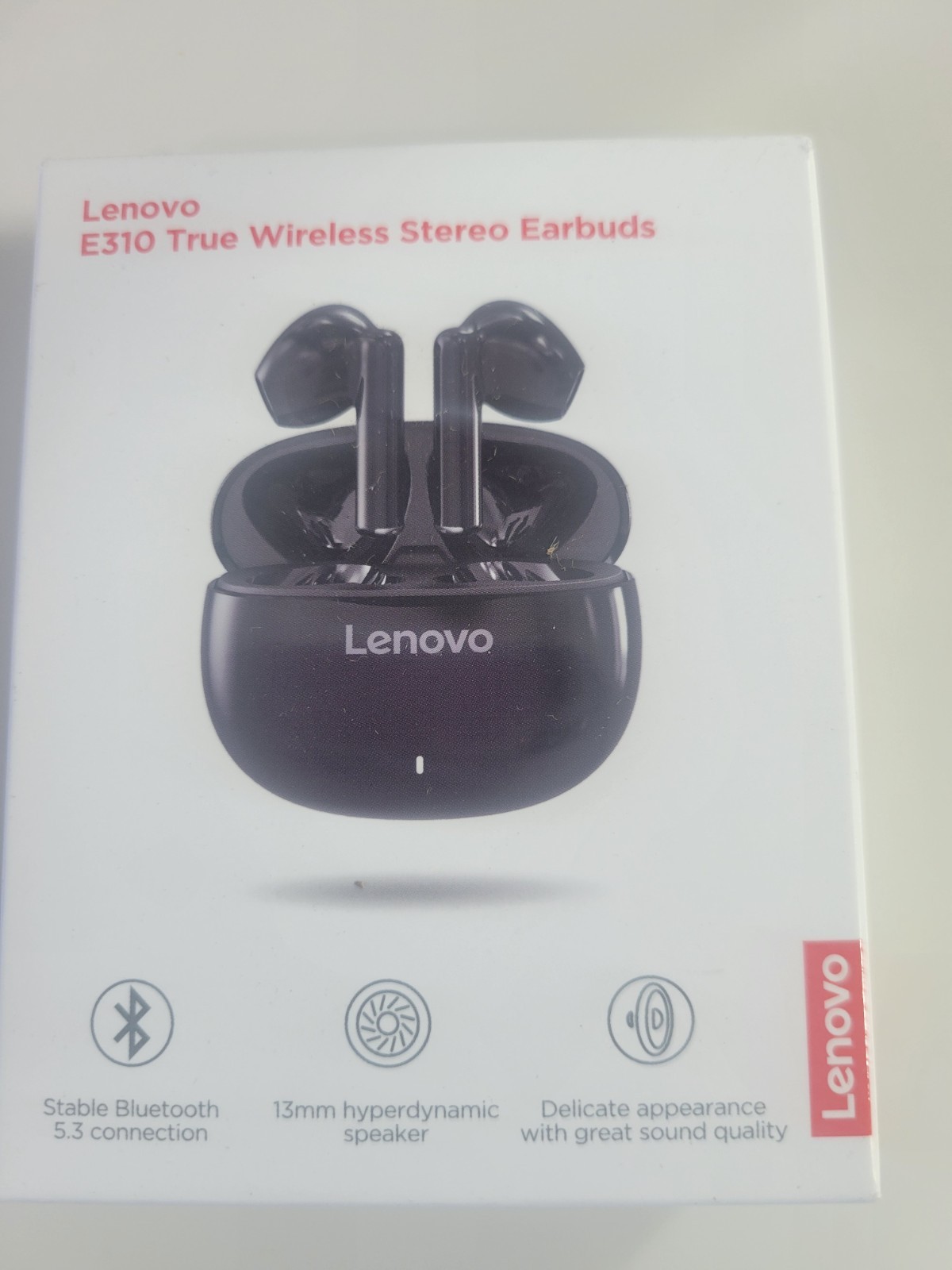 Lenovo E310 True Wireless Stereo Earbuds Bluetooth 5.3 ENC In-Ear, Black NEW