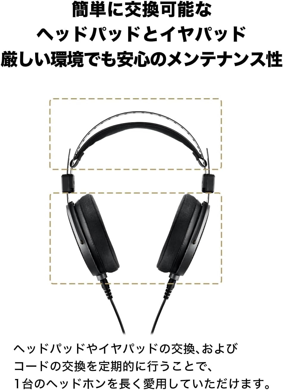 Audio-Technica ATH-R70xa open monitor headphones wired music listening