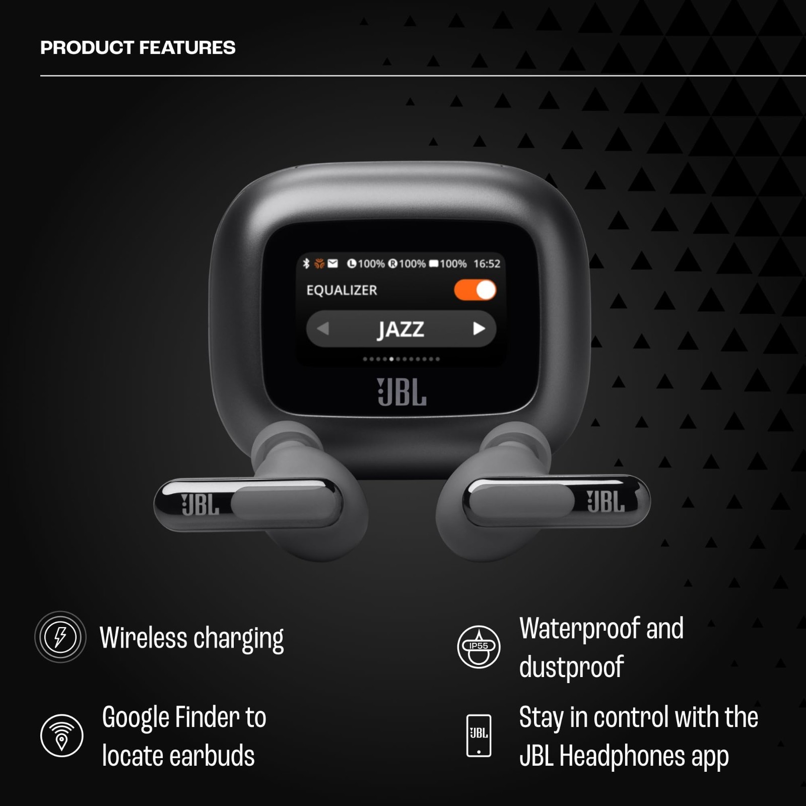 JBL Live Beam 3 True Wireless Earbuds Black LIVEBEAM3BLK ANC Smart Case