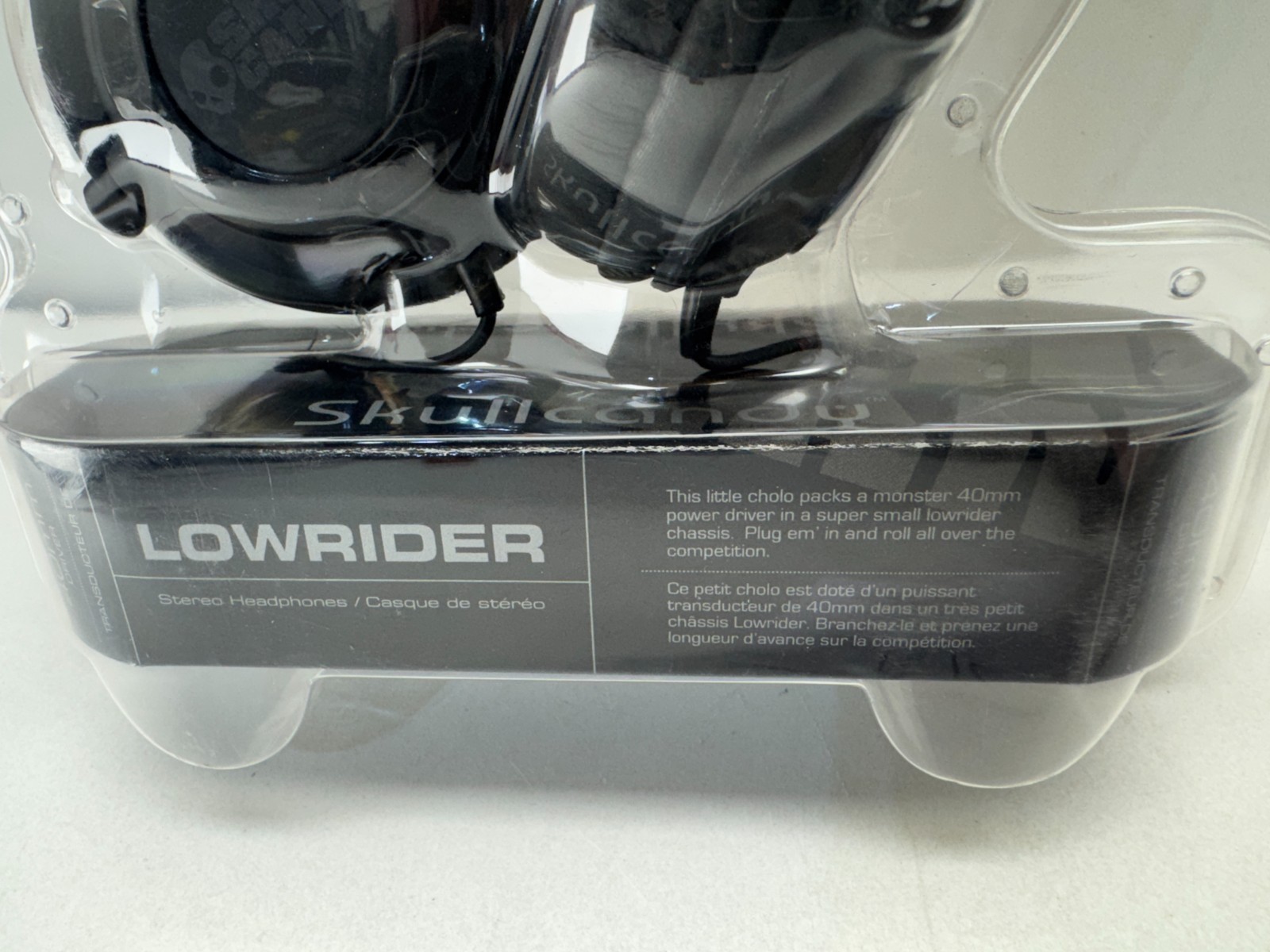 Vintage Skullcandy Lowrider Headphones Black 40mm Drivers iPod iPhone New Sealed