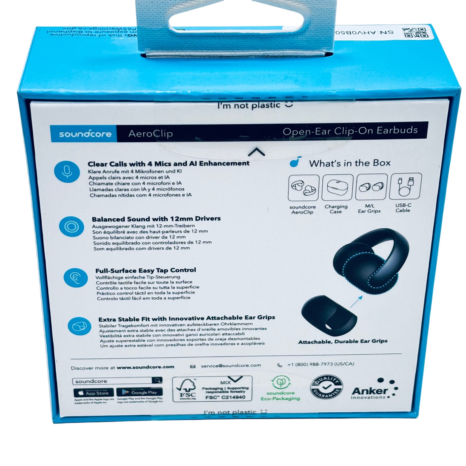 Anker Soundcore AeroClip A3388 12mm Driver Open-Ear Clip-On Earbuds