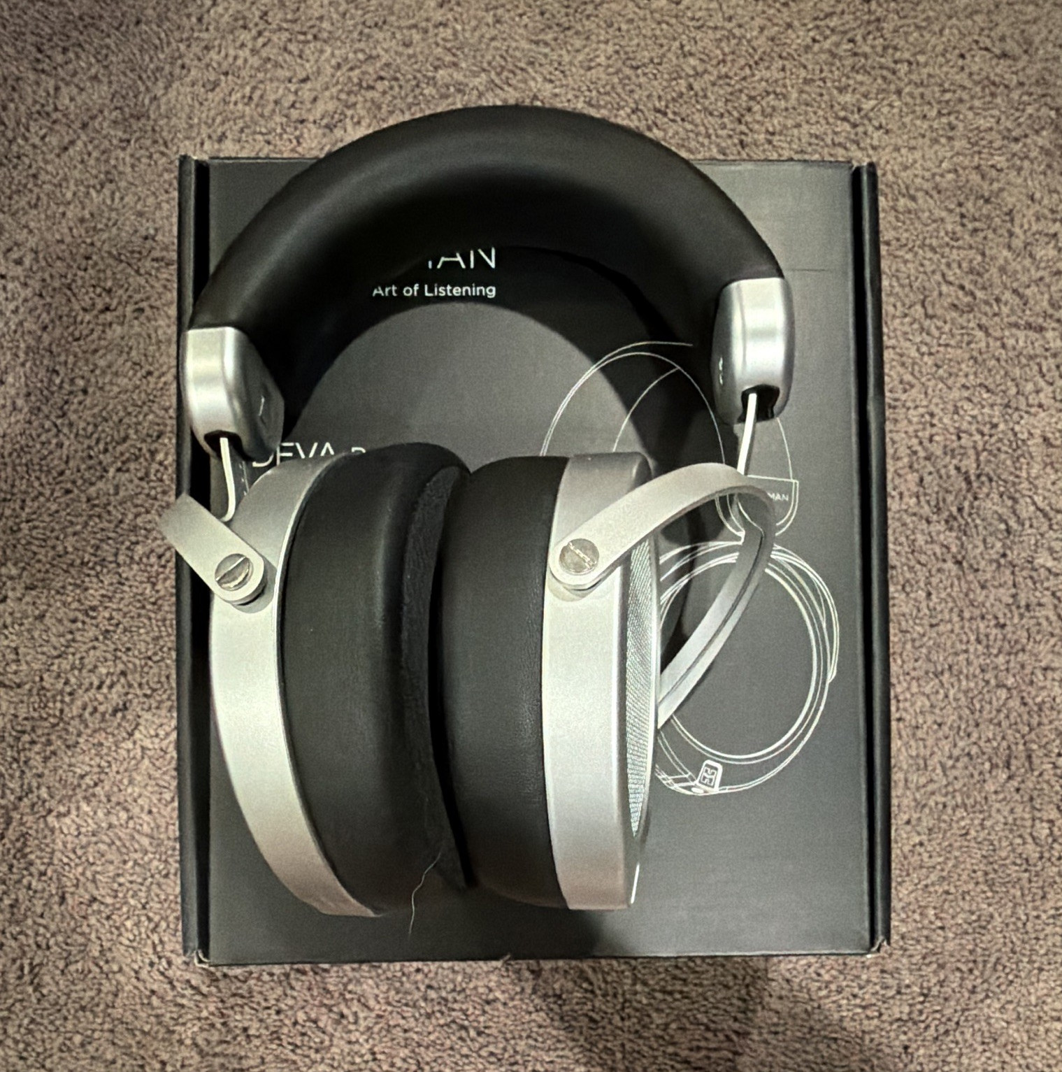 HiFiMAN DEVA Pro Open-Back Over-Ear Wired 3.5mm Headphones Black/Silver