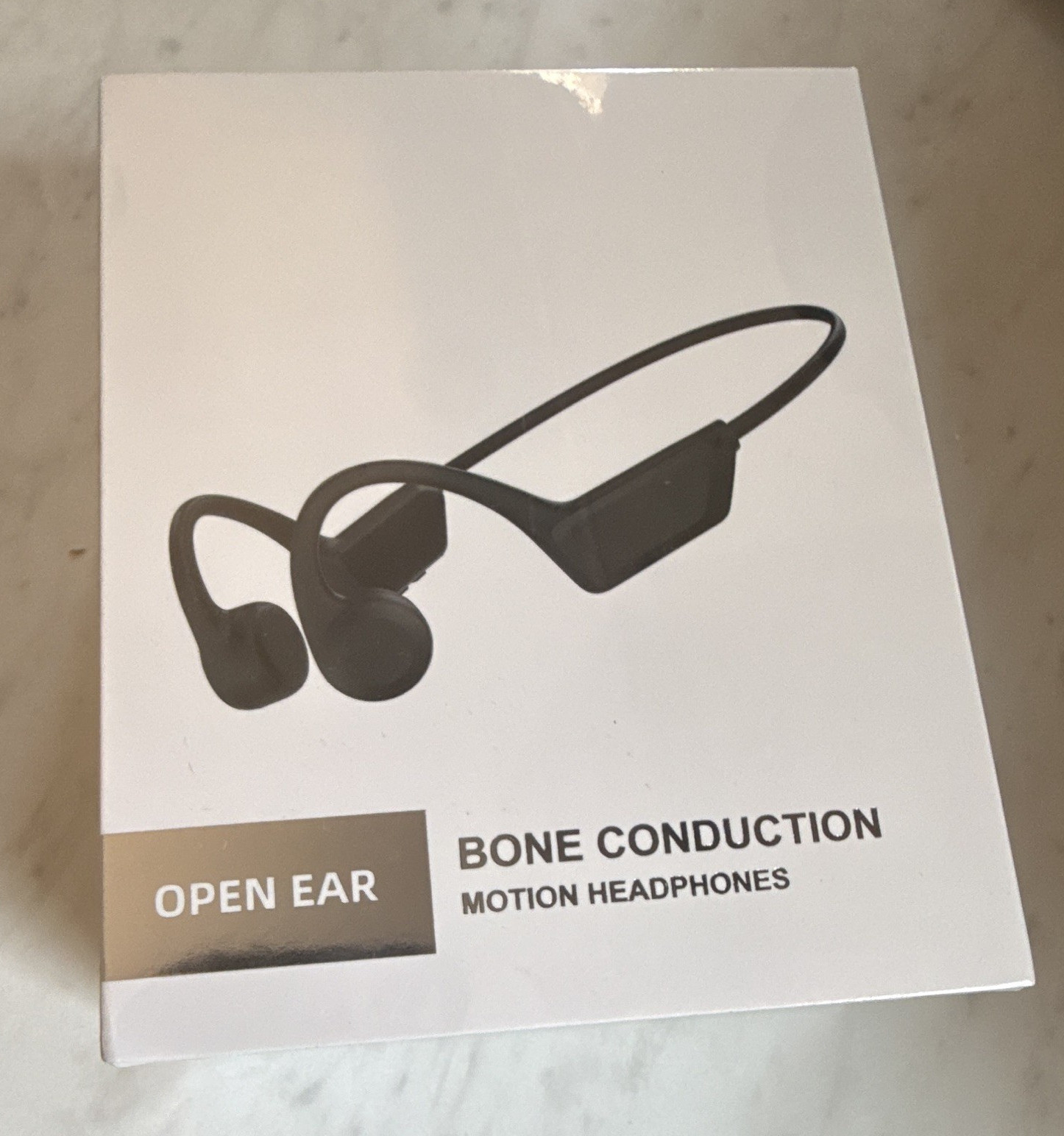 Motion Headphones Open-Ear Bone Conduction Bluetooth Neckband Ear-Hook Black
