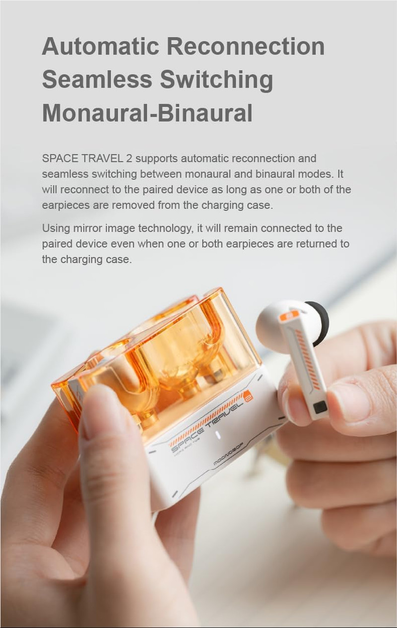 Space Travel 2 HiFi Noise-Canceling TWS Wireless Earphone Bluetooth