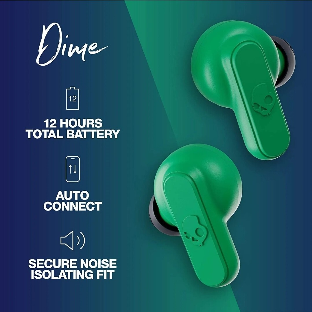 Skullcandy Dime True Wireless Earbuds, Black (S2DMW-P740)