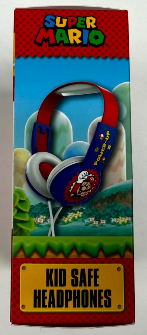 Super Mario Kid Safe Headphones w/ In-line Microphone 3.5 mm Audio Jack