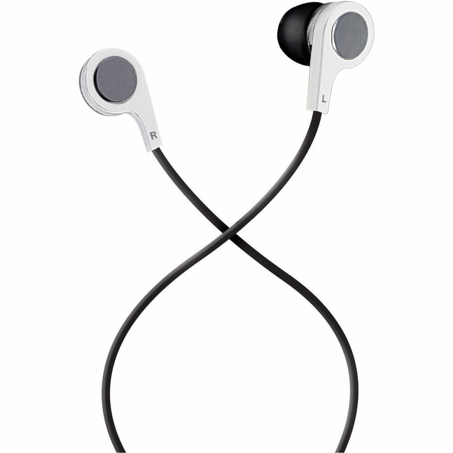 Maxell 199725 B-13w Earbud W/ Mic White Accs Heavy Bass